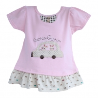 ausgefallenes Sweatkleid mit Strass Rosa Art.Nr.:223R